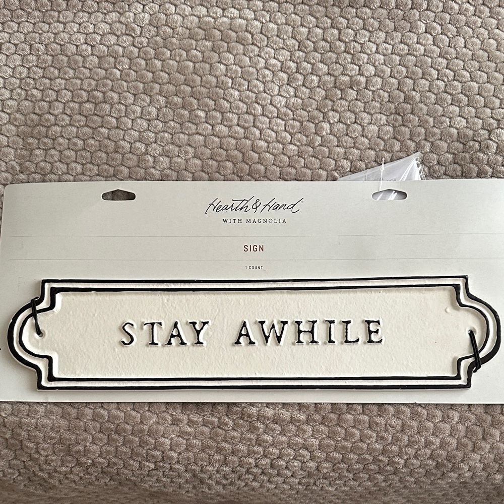 Hearth & Hand Black and White Wall Sign